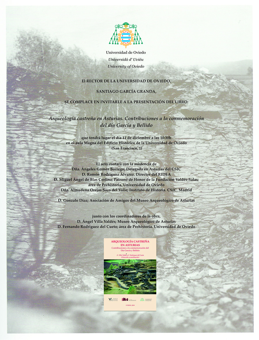 Imagen - Presentación del libro ARQUEOLOGÍA CASTREÑA EN ASTURIAS: Contribuciones a la conmemoración del Día García y Bellido