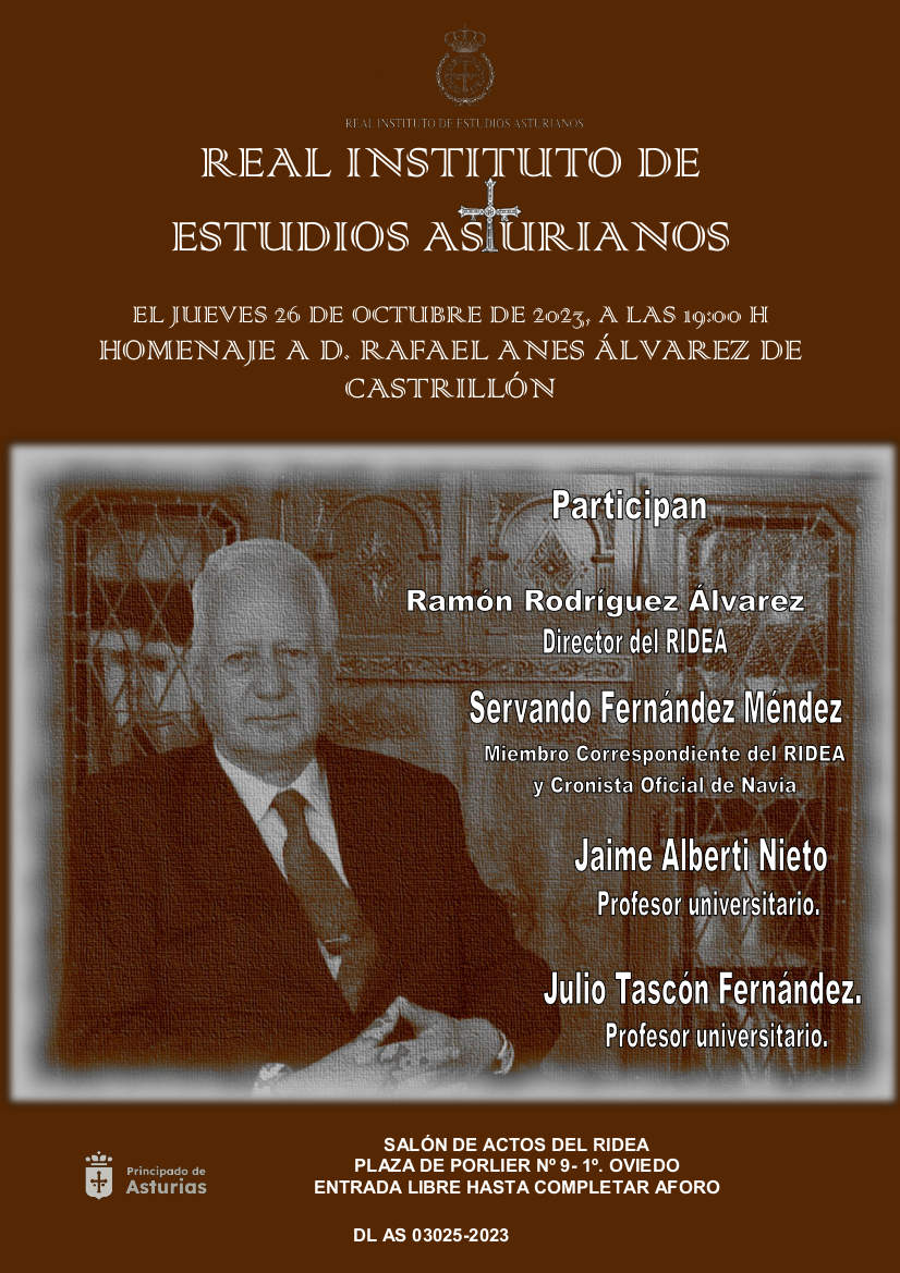 Cartel homenaje a D. Rafael Anes