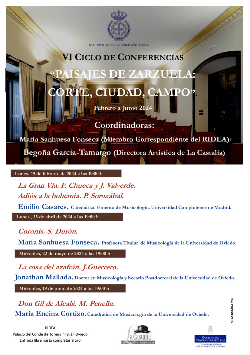 Cartel del ciclo paisajes de zarzuela