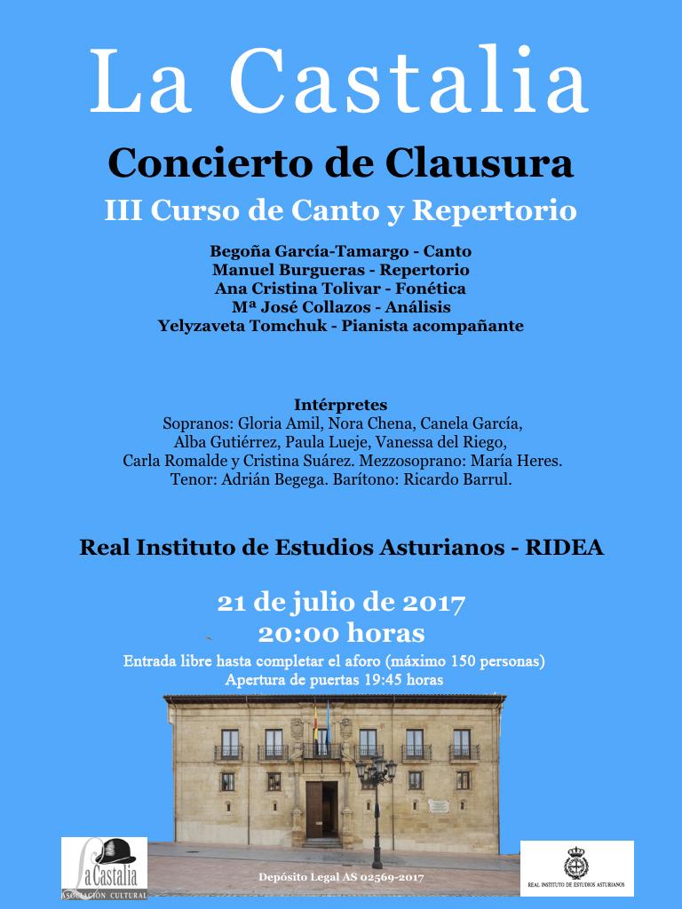 Imagen - Concierto de clausura III Curso de Canto y Repertorio