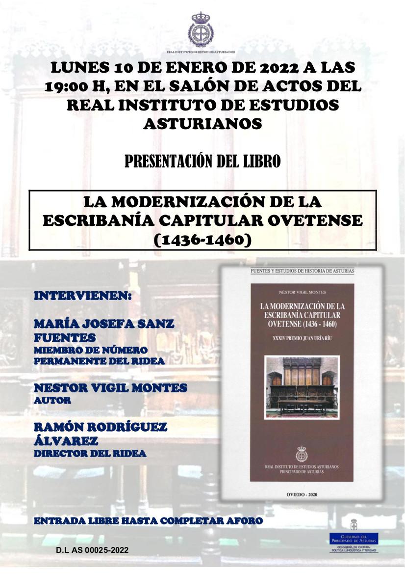 Imagen - Presentación del libro La modernización de la Escribanía Capitular ovetense (1436-1460)