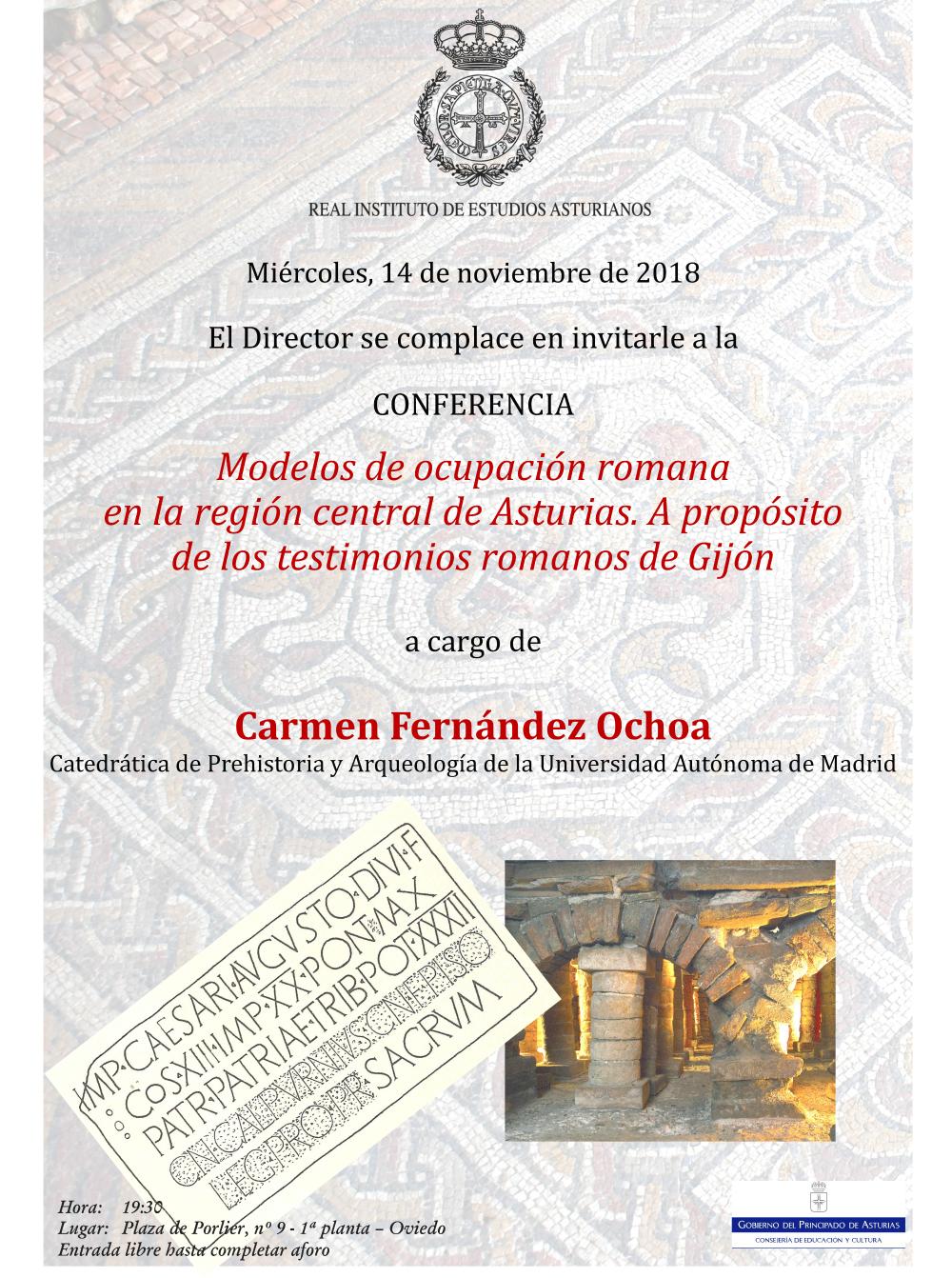 Imagen - Conferencia Modelos de ocupación romana en la región central de Asturias. A propósito de los testimonios romanos de Gijón