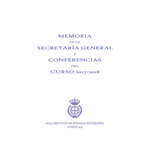 Imagen - Memoria de la Secretaría General y Conferencias del Curso 2017-2018