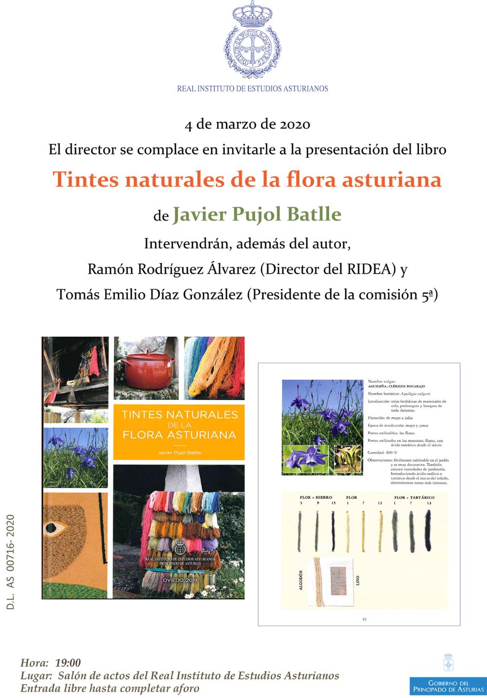 Imagen - Presentación del libro Tintes naturales de la flora asturiana
