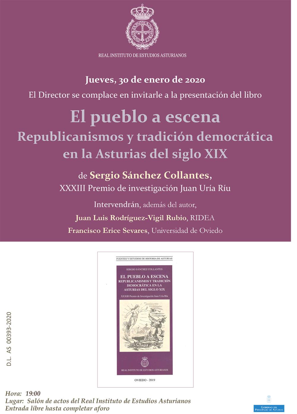 Imagen - Presentación del libro El pueblo a escena. Republicanismos y tradición democrática en la Asturias del siglo XIX