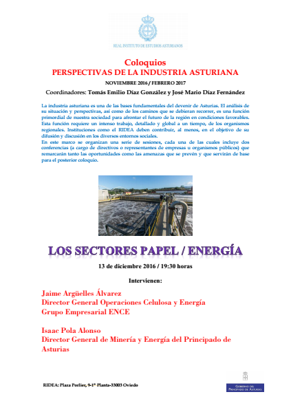 Imagen - Conferencia y coloquio Los sectores Papel/Energía